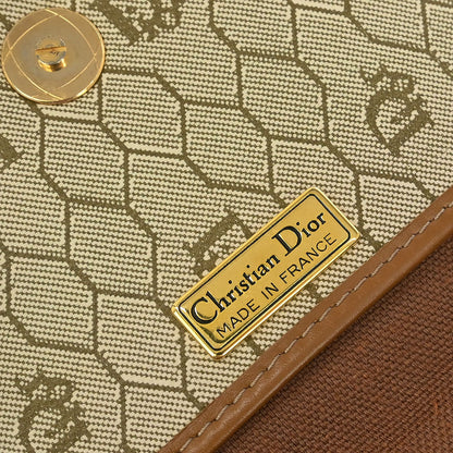 Christian Dior Beige PVC Honeycomb Shoulder Bag