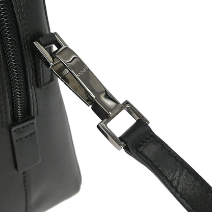 Gucci Black Leather Bamboo 2way Shoulder Handbag