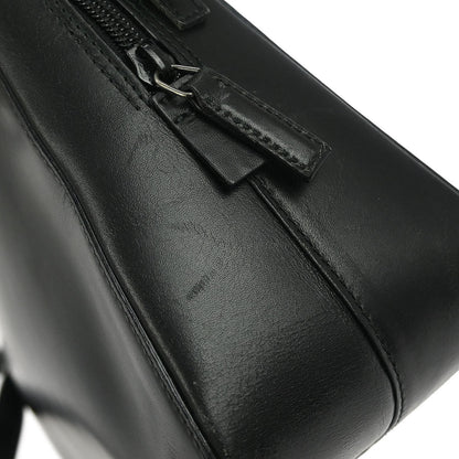 Gucci Black Leather Bamboo 2way Shoulder Handbag