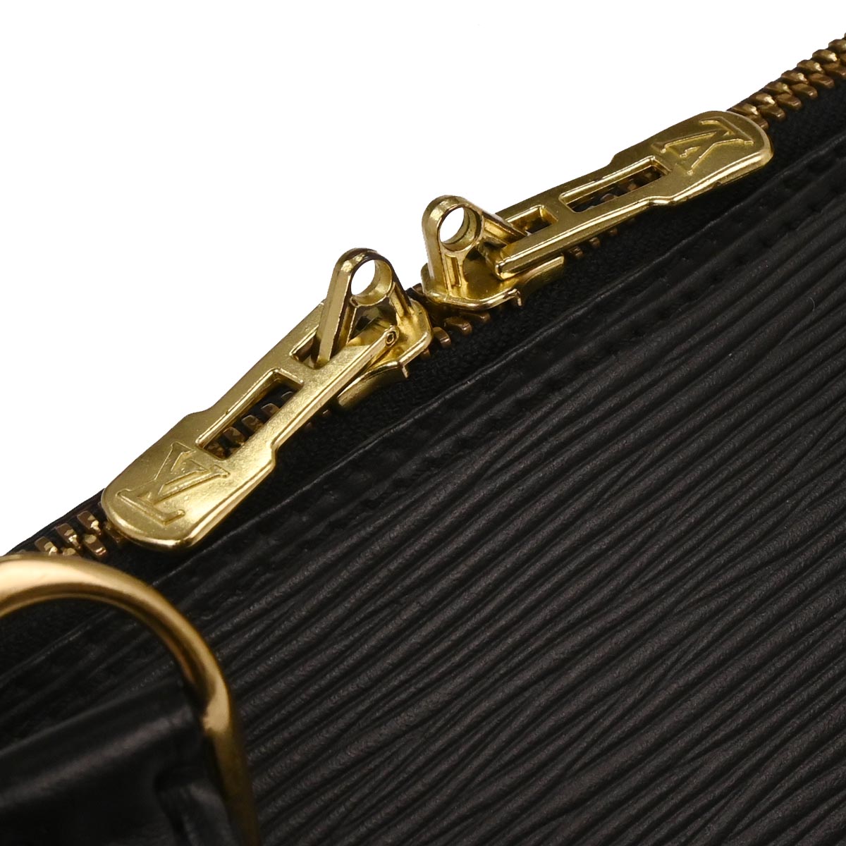 Louis Vuitton Black Epi Alma Handbag M52142