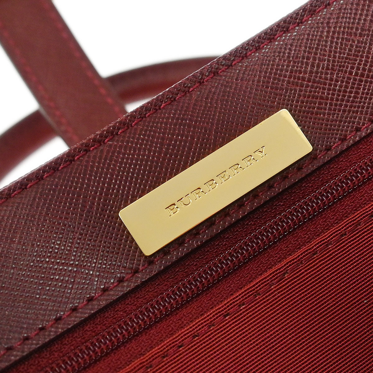 Burberry Beige Canvas Burberry Check Handbag