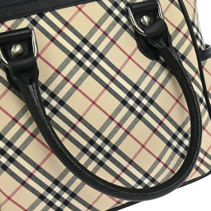 Burberry Beige Canvas Burberry Check Handbag