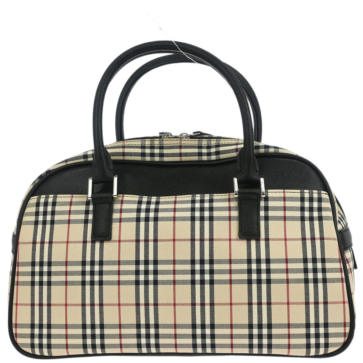 Burberry Beige Canvas Burberry Check Handbag