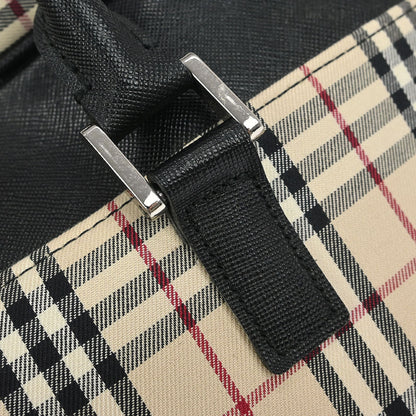 Burberry Beige Canvas Burberry Check Handbag