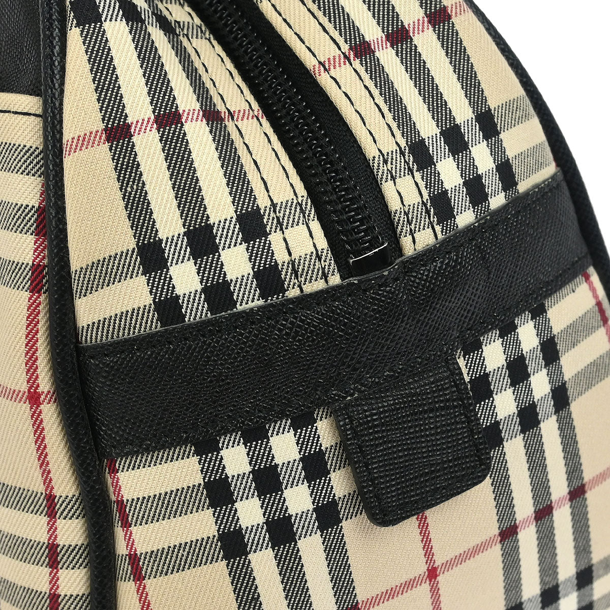 Burberry Beige Canvas Burberry Check Handbag