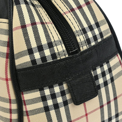 Burberry Beige Canvas Burberry Check Handbag