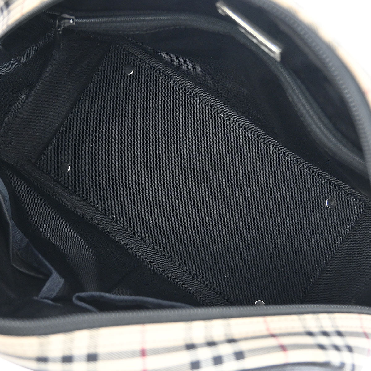 Burberry Beige Canvas Burberry Check Handbag