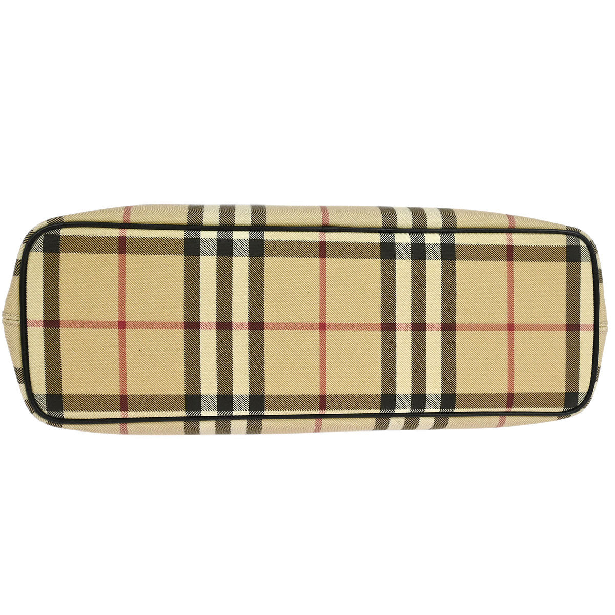 Burberry Beige PVC Burberry Check Tote Handbag