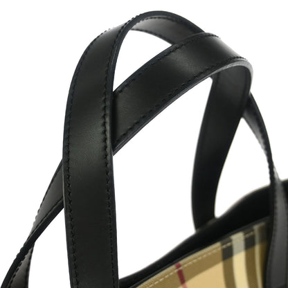 Burberry Beige PVC Burberry Check Tote Handbag
