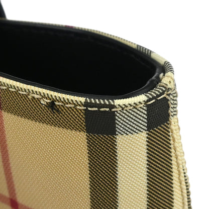 Burberry Beige PVC Burberry Check Tote Handbag