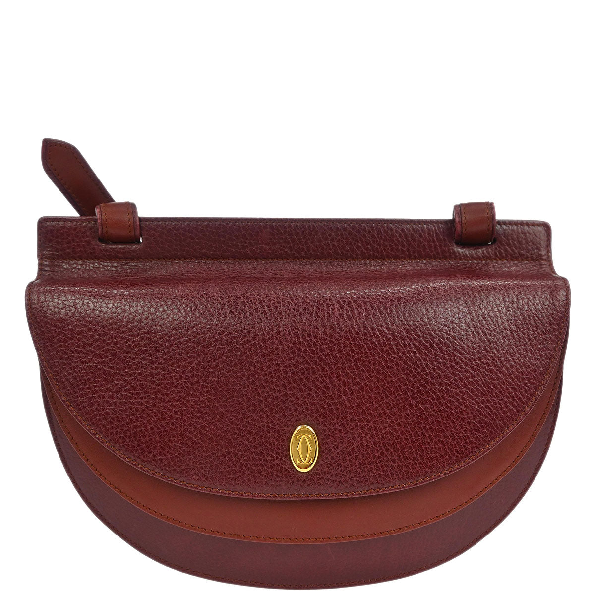 Cartier Bordeaux Leather Must de Cartier Shoulder Bag