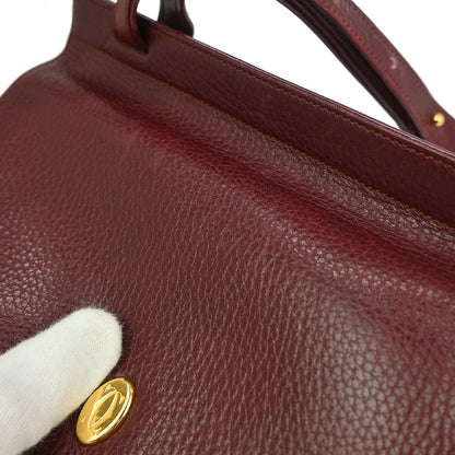 Cartier Bordeaux Leather Must de Cartier Shoulder Bag