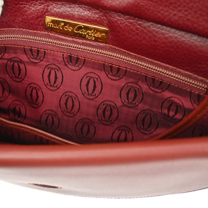 Cartier Bordeaux Leather Must de Cartier Shoulder Bag