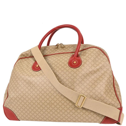 Celine Beige PVC Macadam Duffle 2way Shoulder Handbag