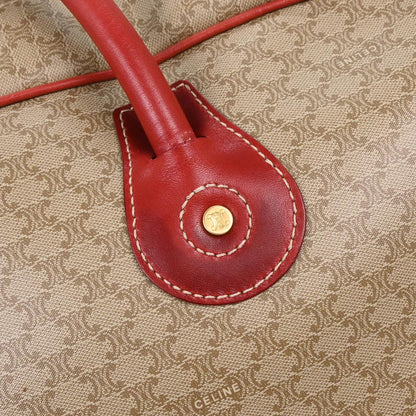 Celine Beige PVC Macadam Duffle 2way Shoulder Handbag