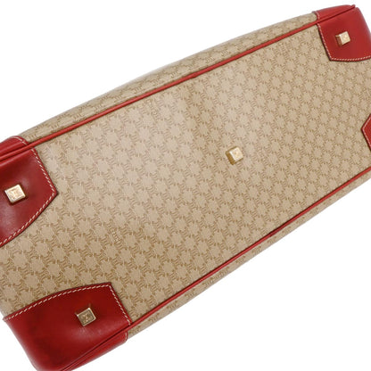 Celine Beige PVC Macadam Duffle 2way Shoulder Handbag