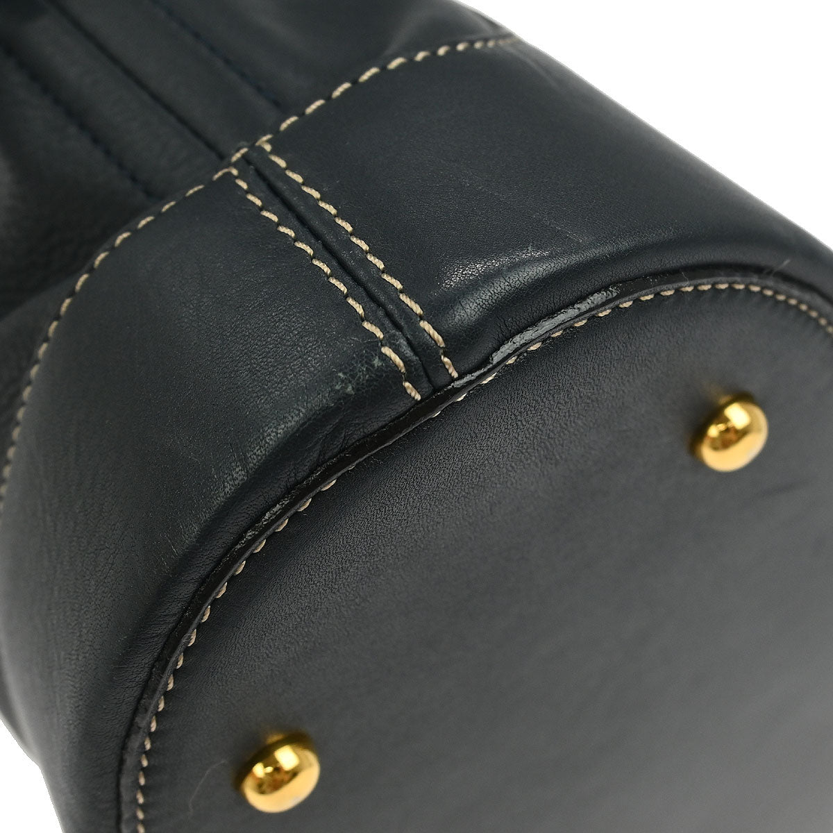 Loewe Navy Leather Handbag