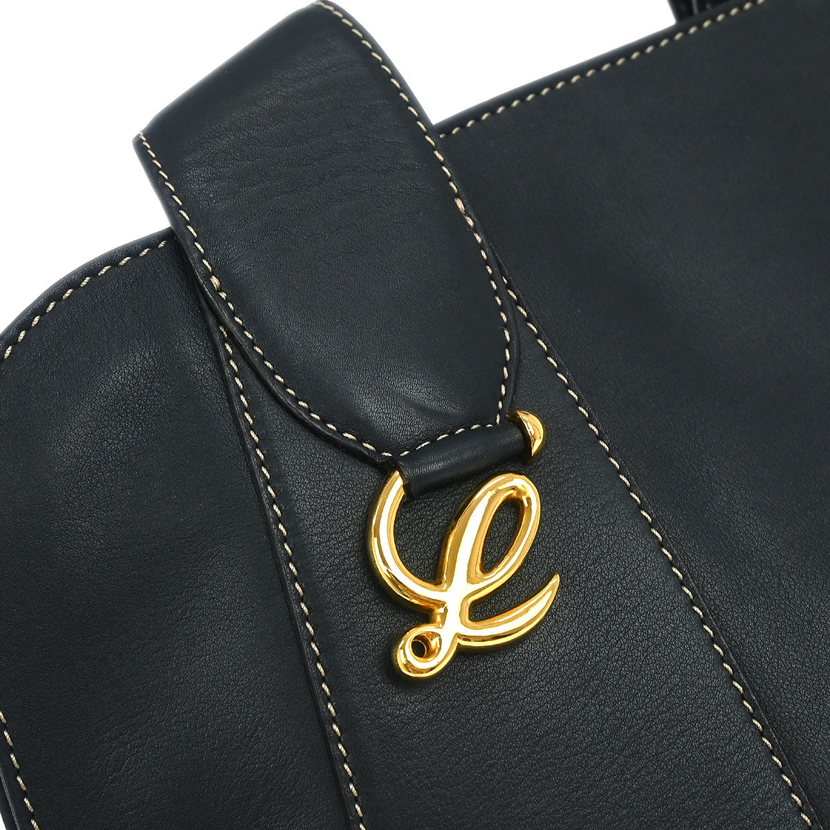 Loewe Navy Leather Handbag