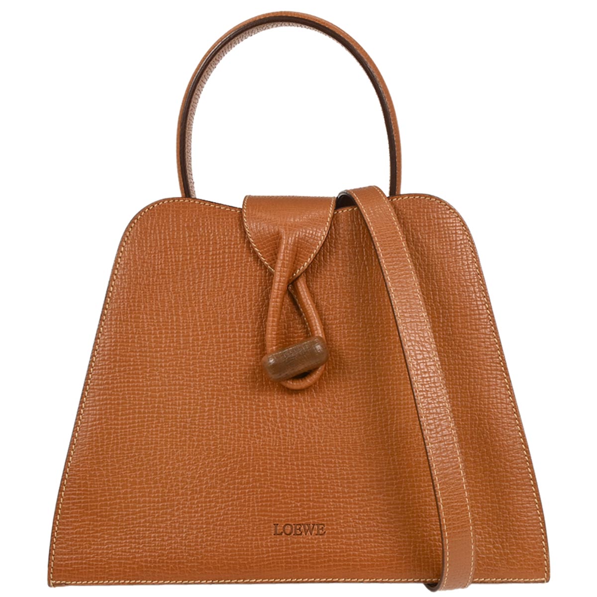 Loewe Brown Leather 2way Shoulder Handbag