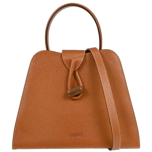 Loewe Brown Leather 2way Shoulder Handbag