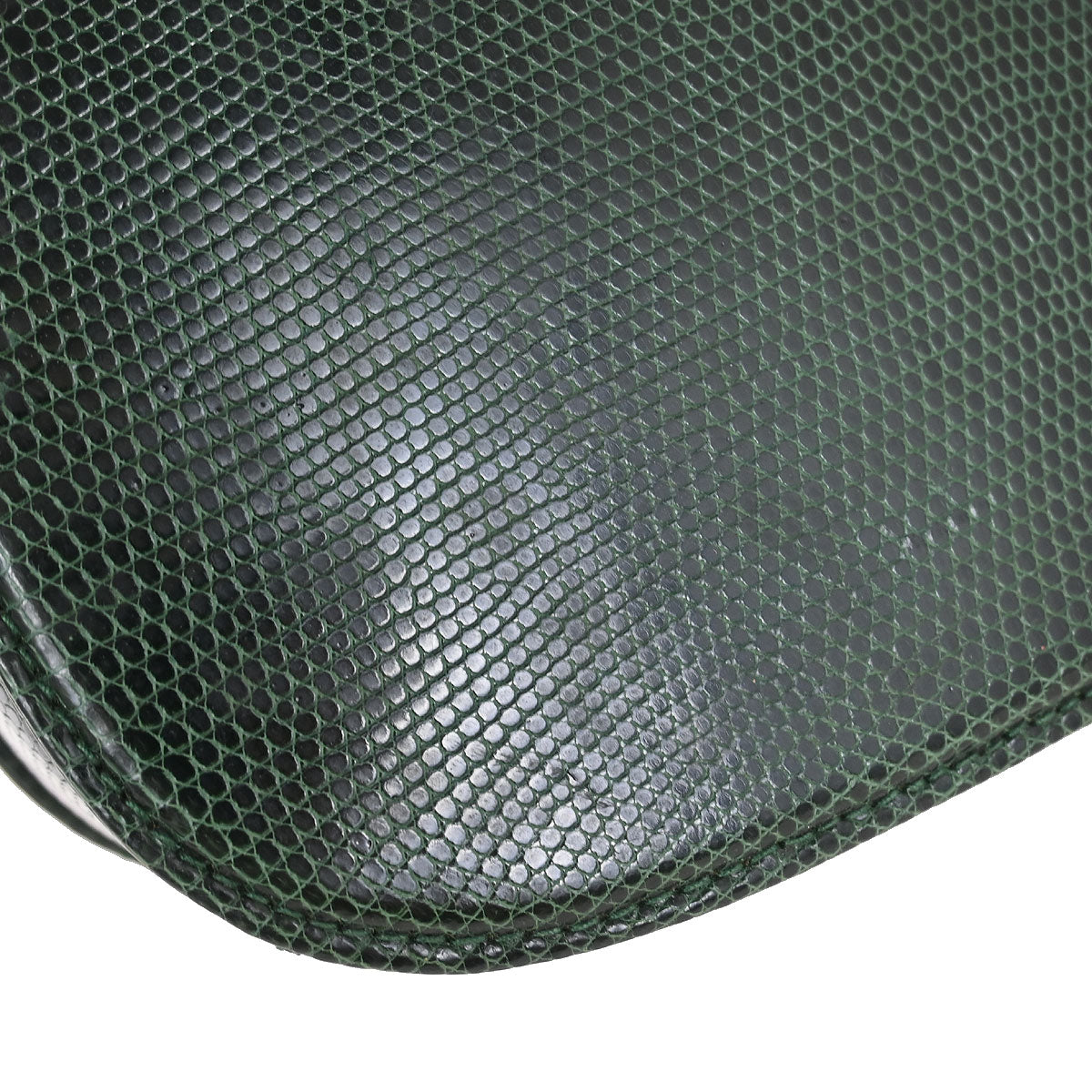 Gucci * Green Lizard Bamboo 2way Shoulder Handbag