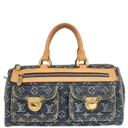 Louis Vuitton Blue Monogram Denim Neo Speedy Handbag M95049