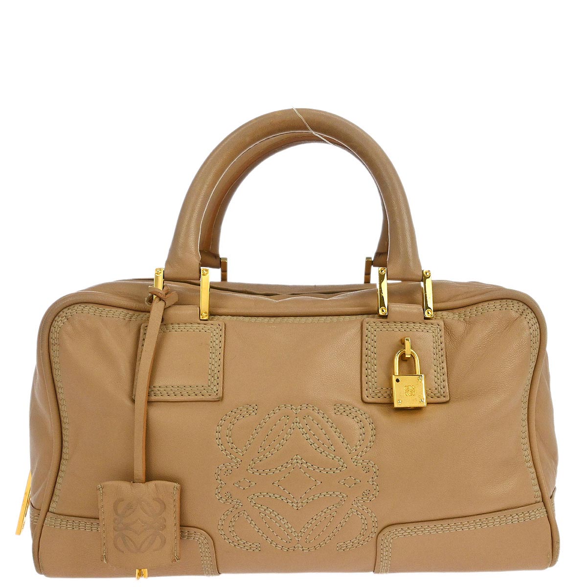 Loewe Beige Lambskin Amazona 28 Handbag