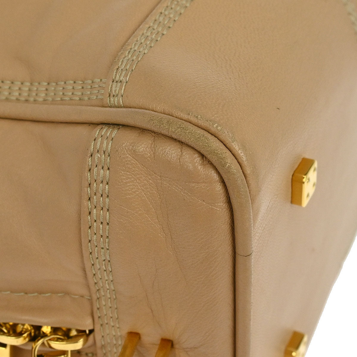 Loewe Beige Lambskin Amazona 28 Handbag