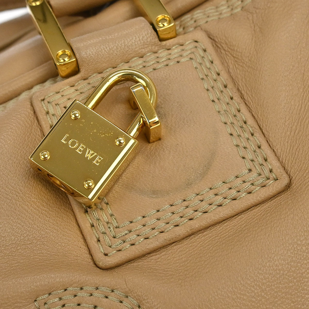 Loewe Beige Lambskin Amazona 28 Handbag