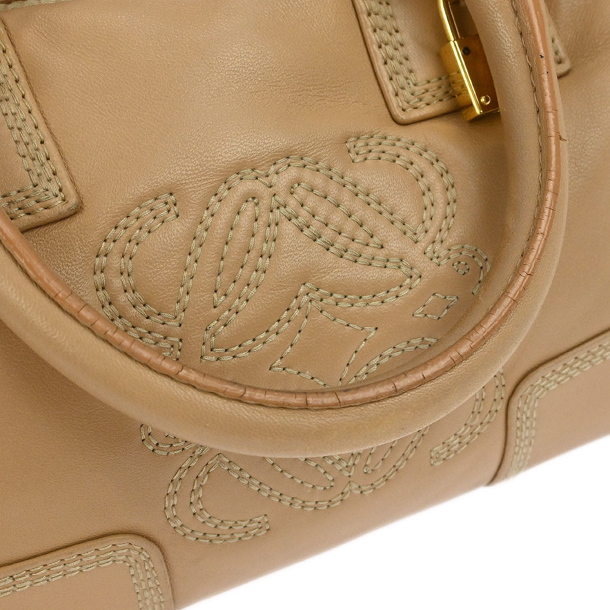 Loewe Beige Lambskin Amazona 28 Handbag