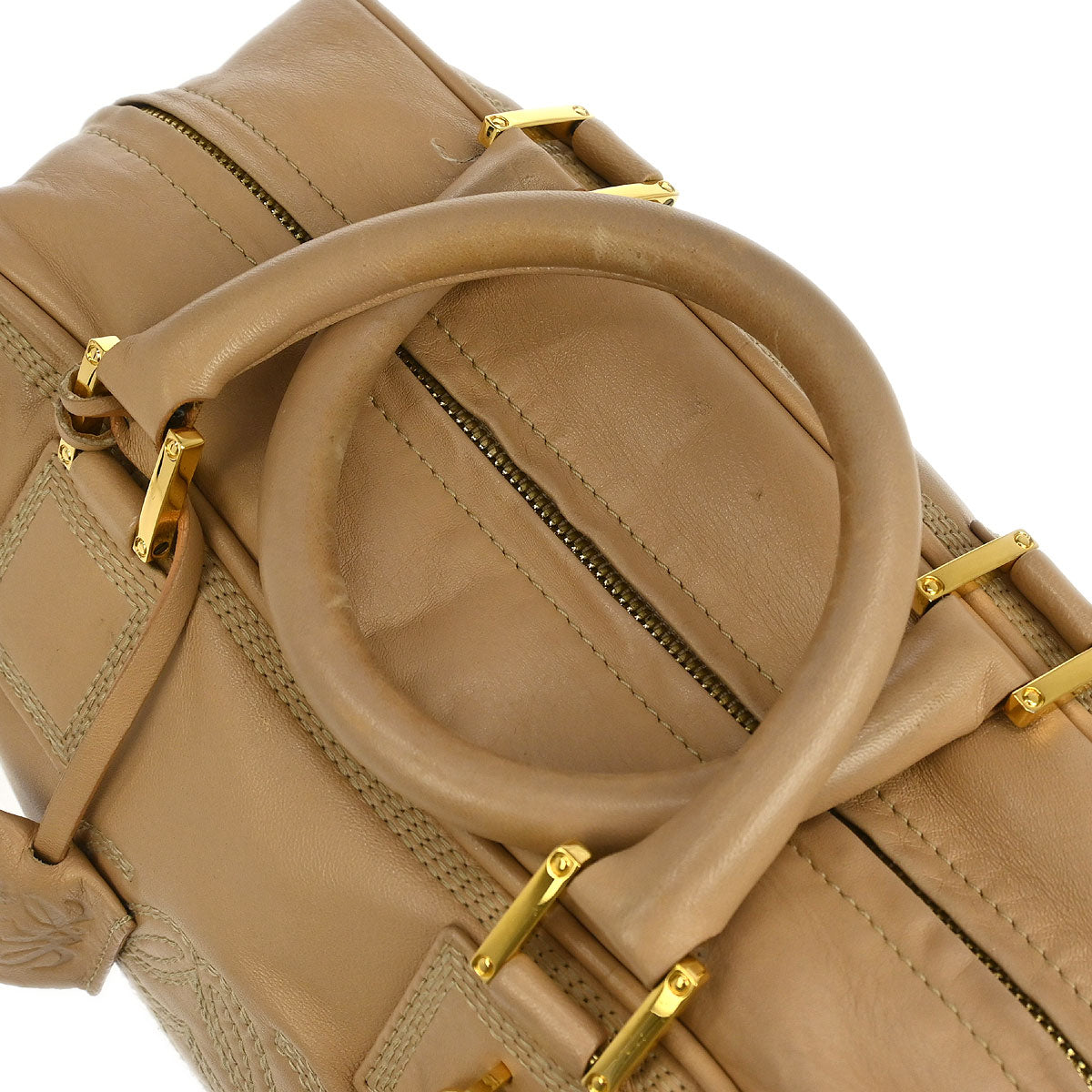 Loewe Beige Lambskin Amazona 28 Handbag