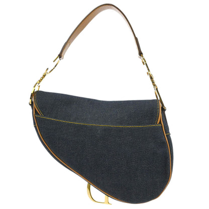 Christian Dior Navy Denim Saddle Handbag