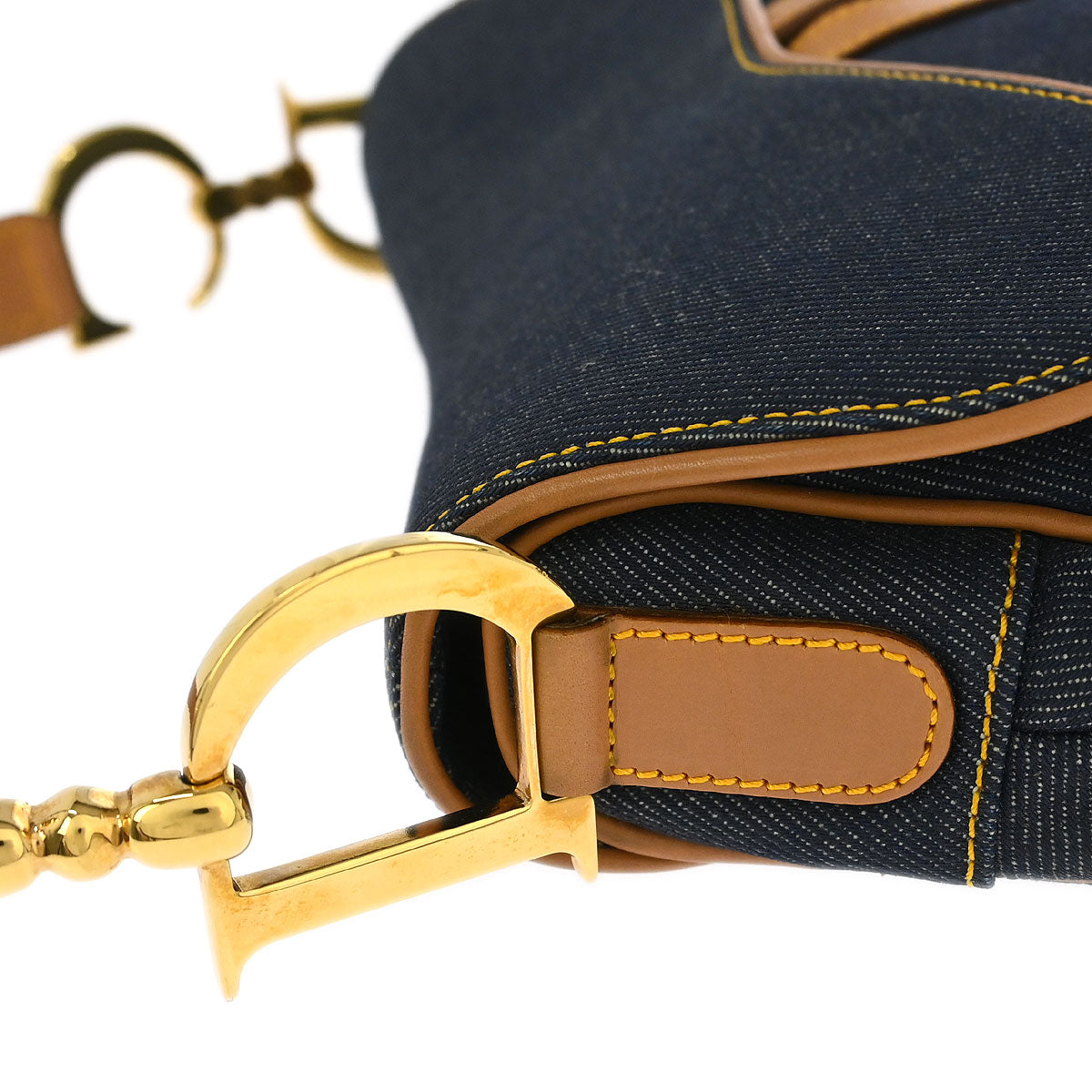 Christian Dior Navy Denim Saddle Handbag