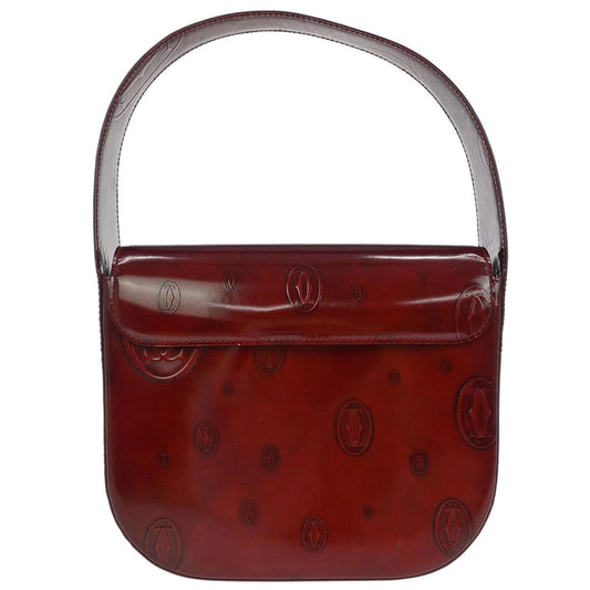 Cartier Bordeaux Patent Leather Happy Birthday Handbag