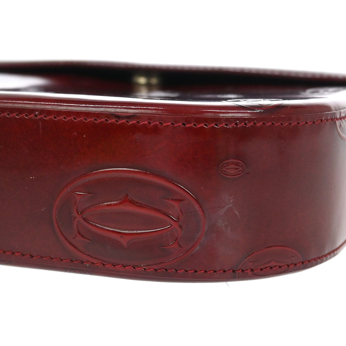 Cartier Bordeaux Patent Leather Happy Birthday Handbag