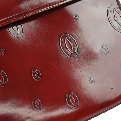 Cartier Bordeaux Patent Leather Happy Birthday Handbag