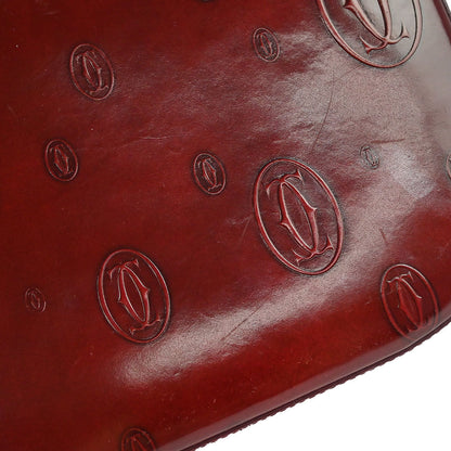 Cartier Bordeaux Patent Leather Happy Birthday Handbag