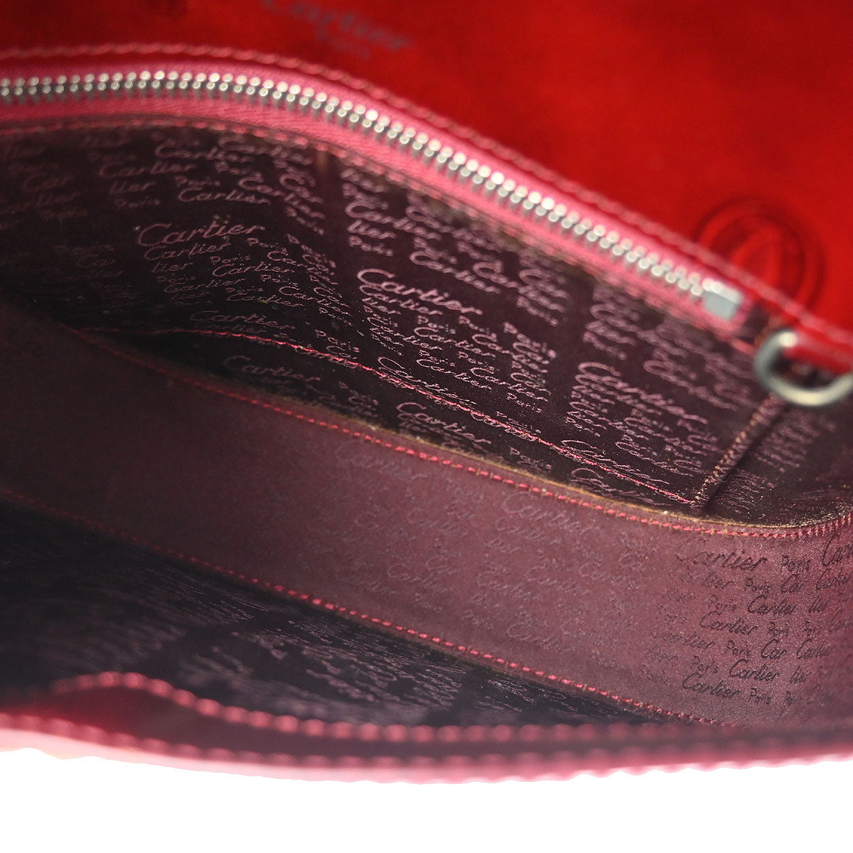 Cartier Bordeaux Patent Leather Happy Birthday Handbag