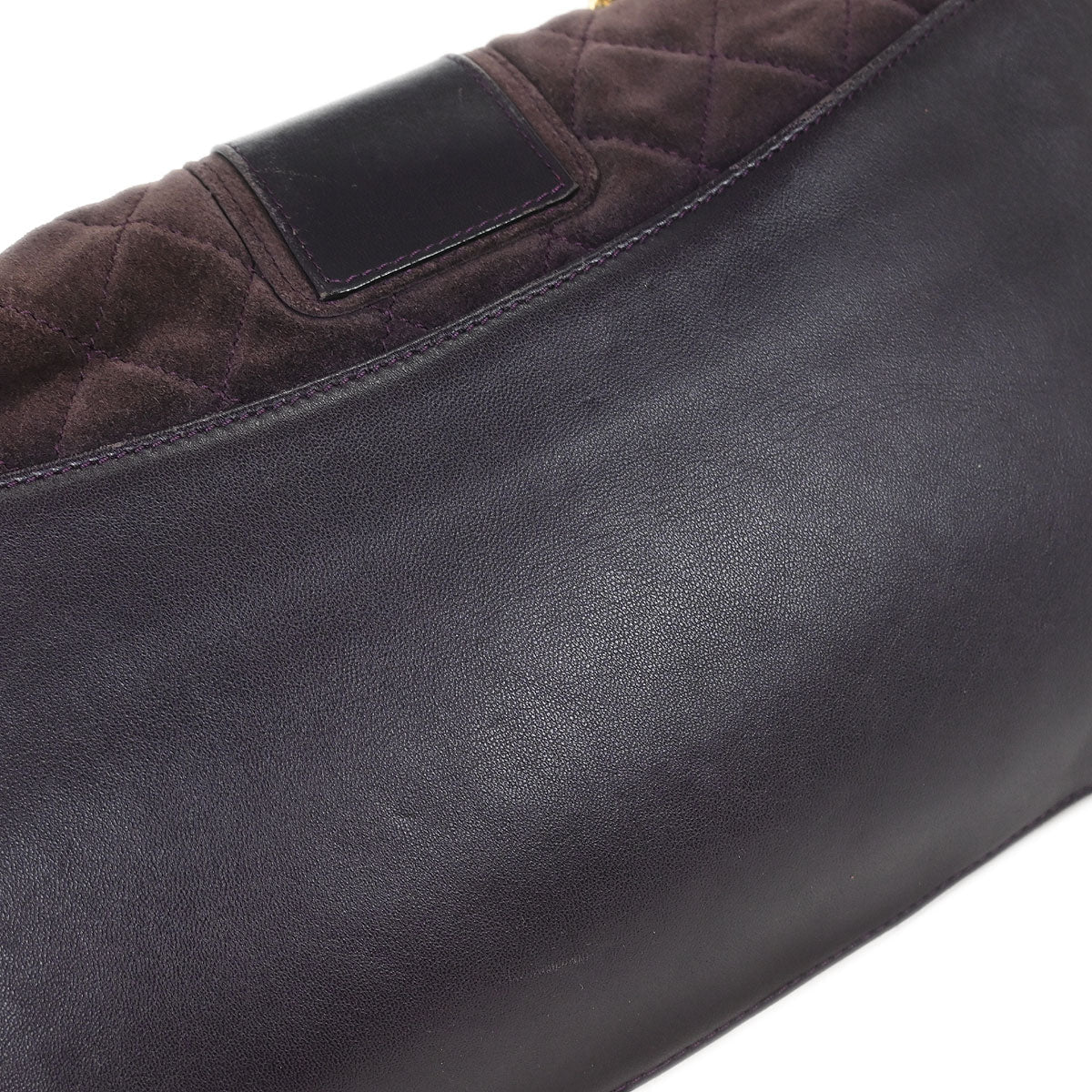 Chanel 2008-2009 Brown Suede Mademoiselle Lock Shoulder Bag