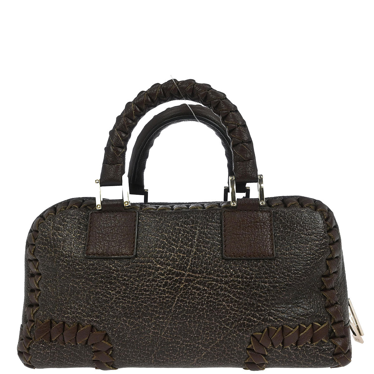 Loewe Brown Leather Glitter Amazona 28 Handbag