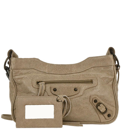 Balenciaga Beige Leather The Hip Shoulder Bag