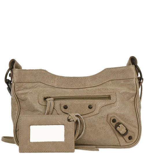 Balenciaga Beige Leather The Hip Shoulder Bag