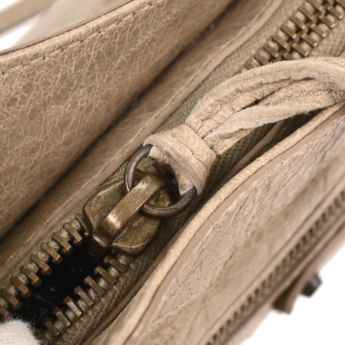 Balenciaga Beige Leather The Hip Shoulder Bag