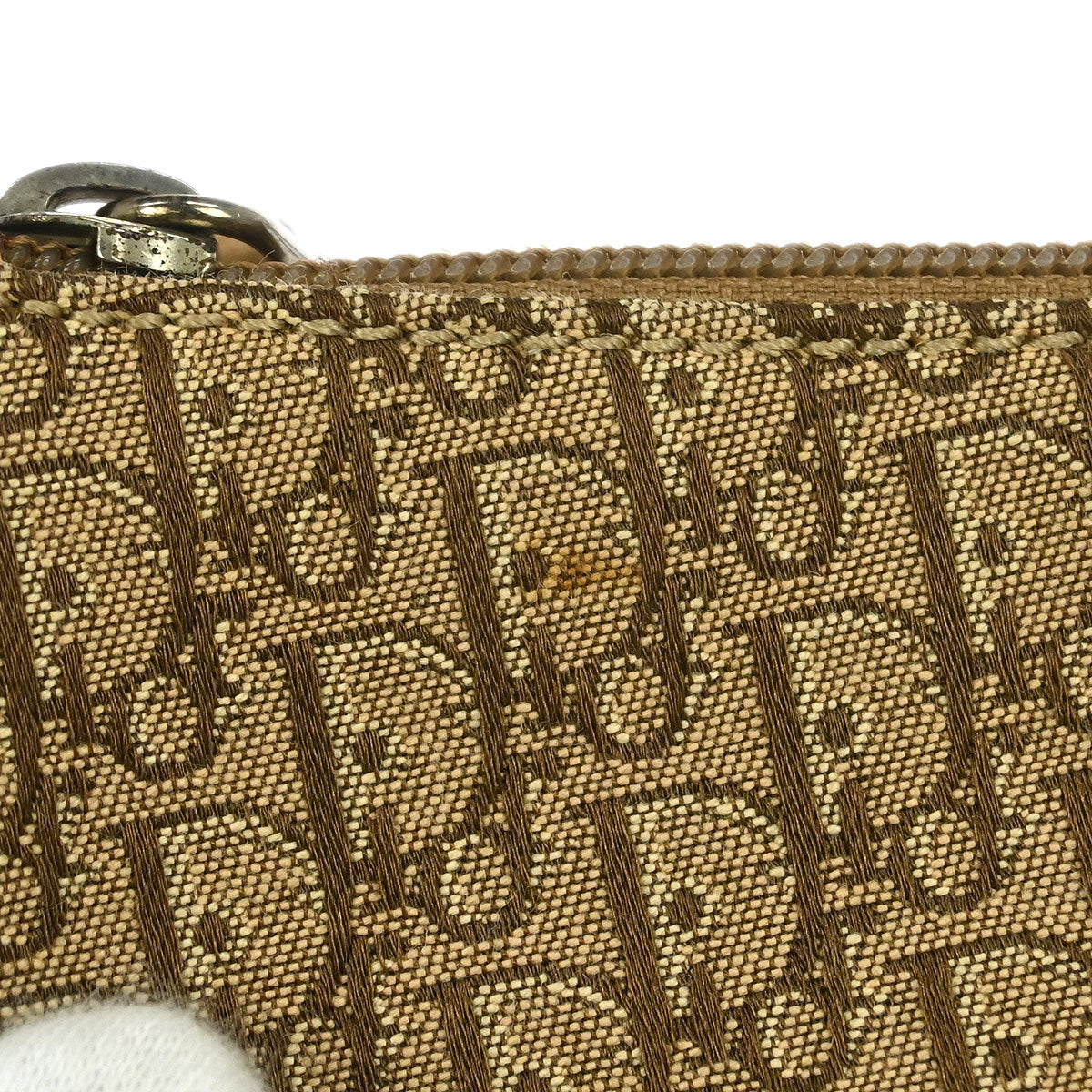 Christian Dior Beige Canvas Trotter Handbag