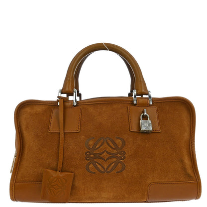Loewe Brown Suede Amazona 28 Handbag