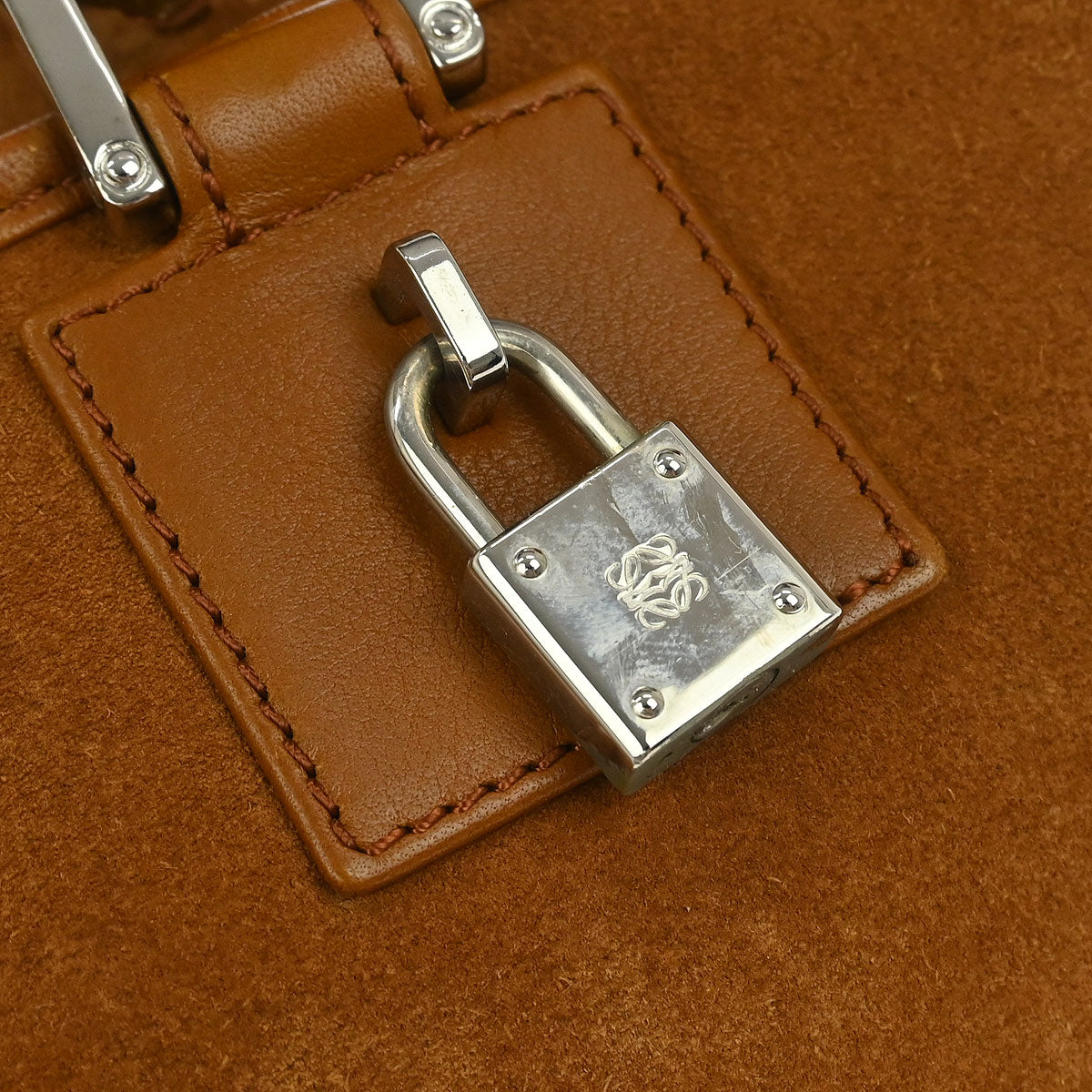 Loewe Brown Suede Amazona 28 Handbag