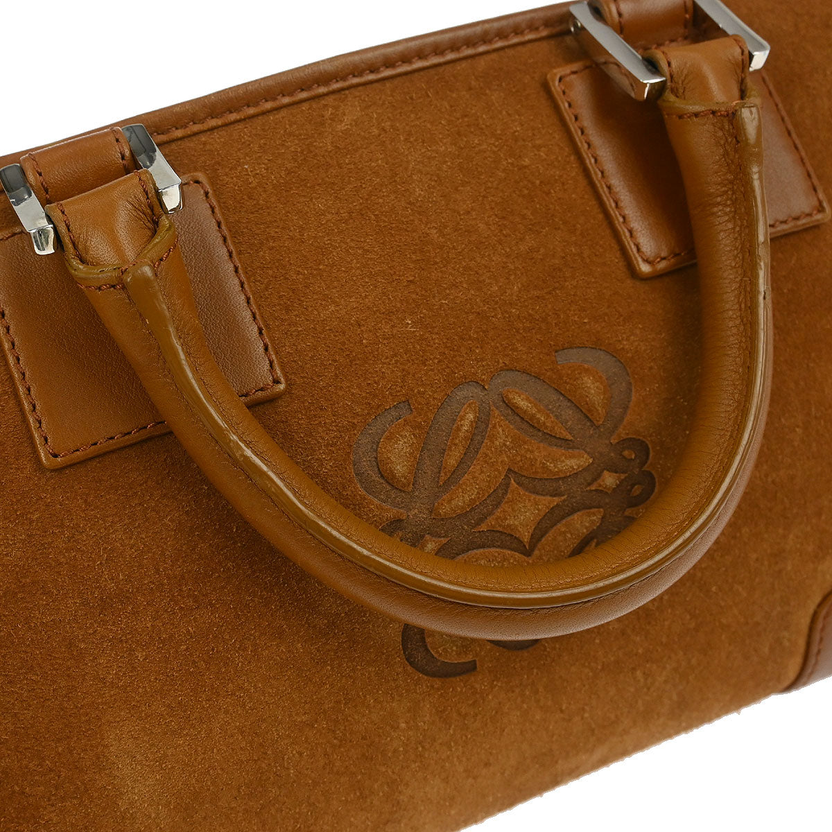 Loewe Brown Suede Amazona 28 Handbag