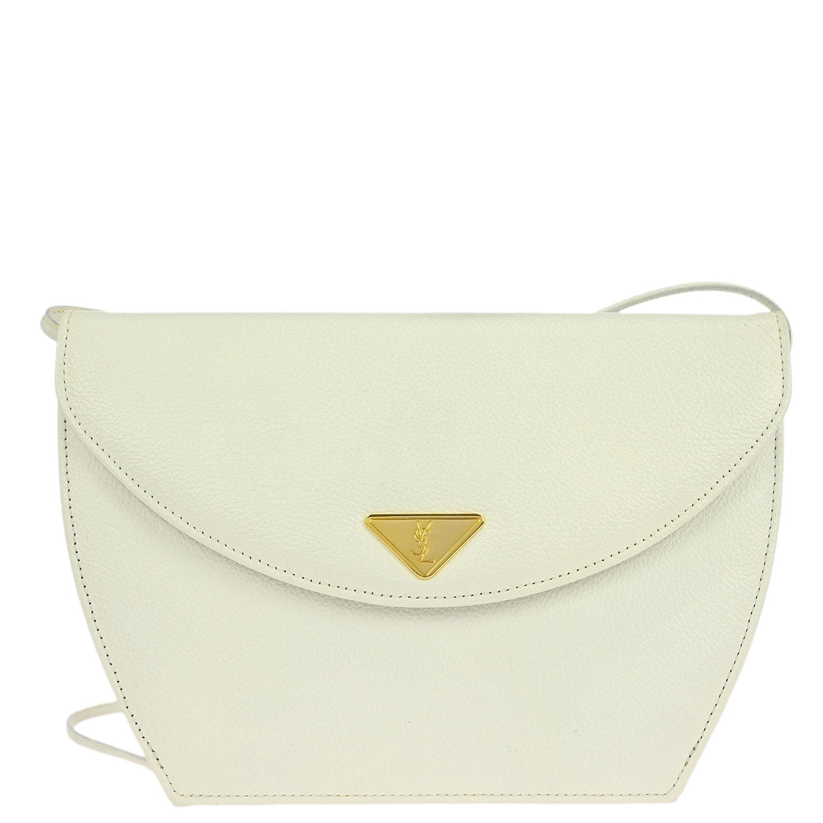 Yves Saint Laurent White Leather Shoulder Bag