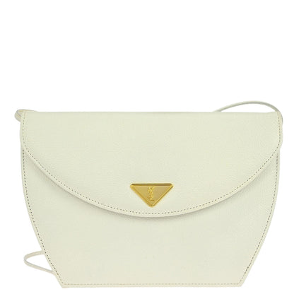 Yves Saint Laurent White Leather Shoulder Bag