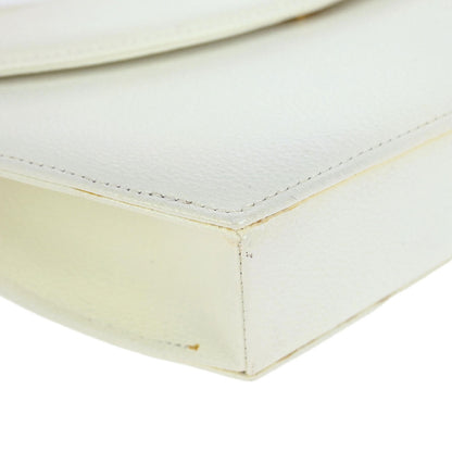 Yves Saint Laurent White Leather Shoulder Bag